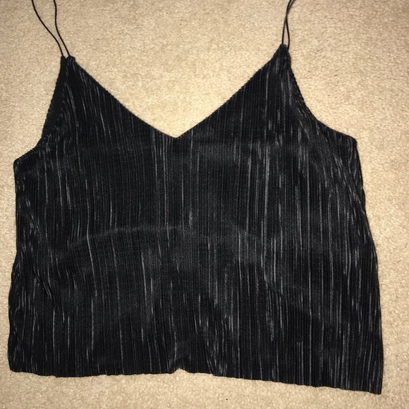 Silence + Noise Baby Pleat Black Slip Cami - Picture 2 of 5